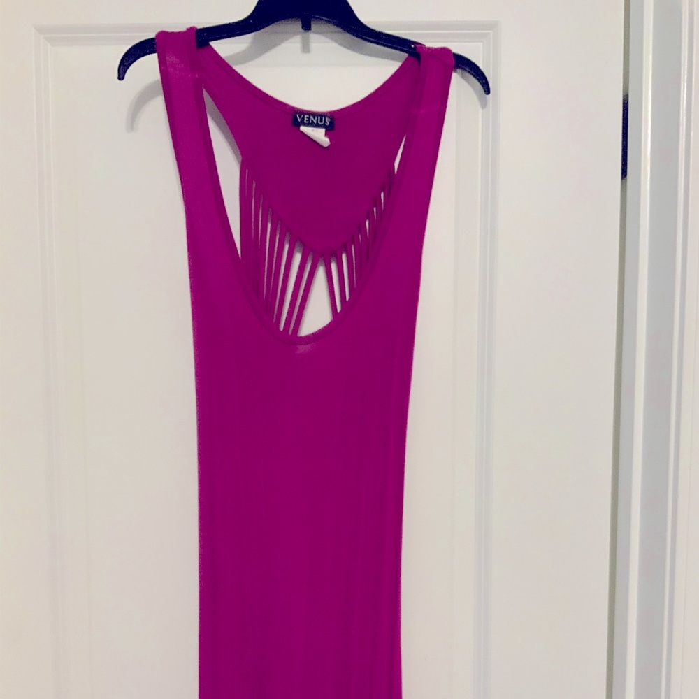 Magenta Strappy dress